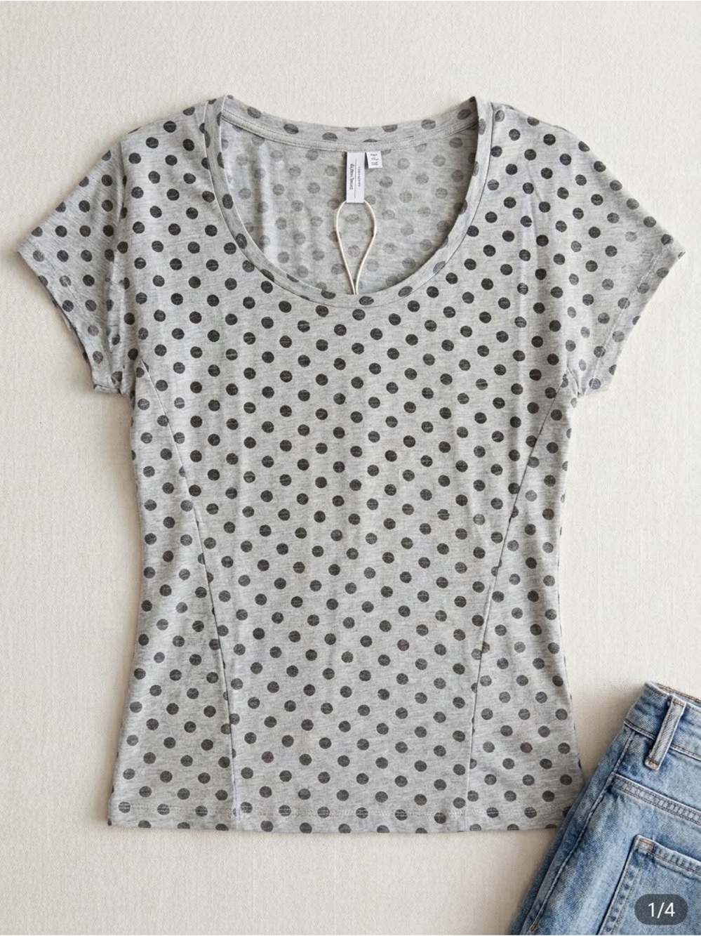 Chic and Stylized; Classic Parisian Casual, & Other Stories Polka Dot Scoop Grey